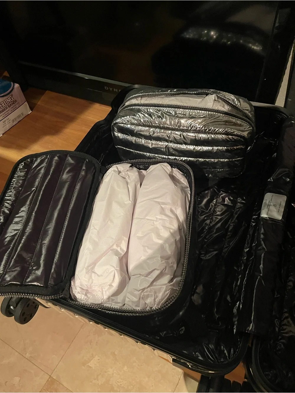 Rimowa x Moncler “Reflection” Silver Mirror Aluminum Cabin Suitcase